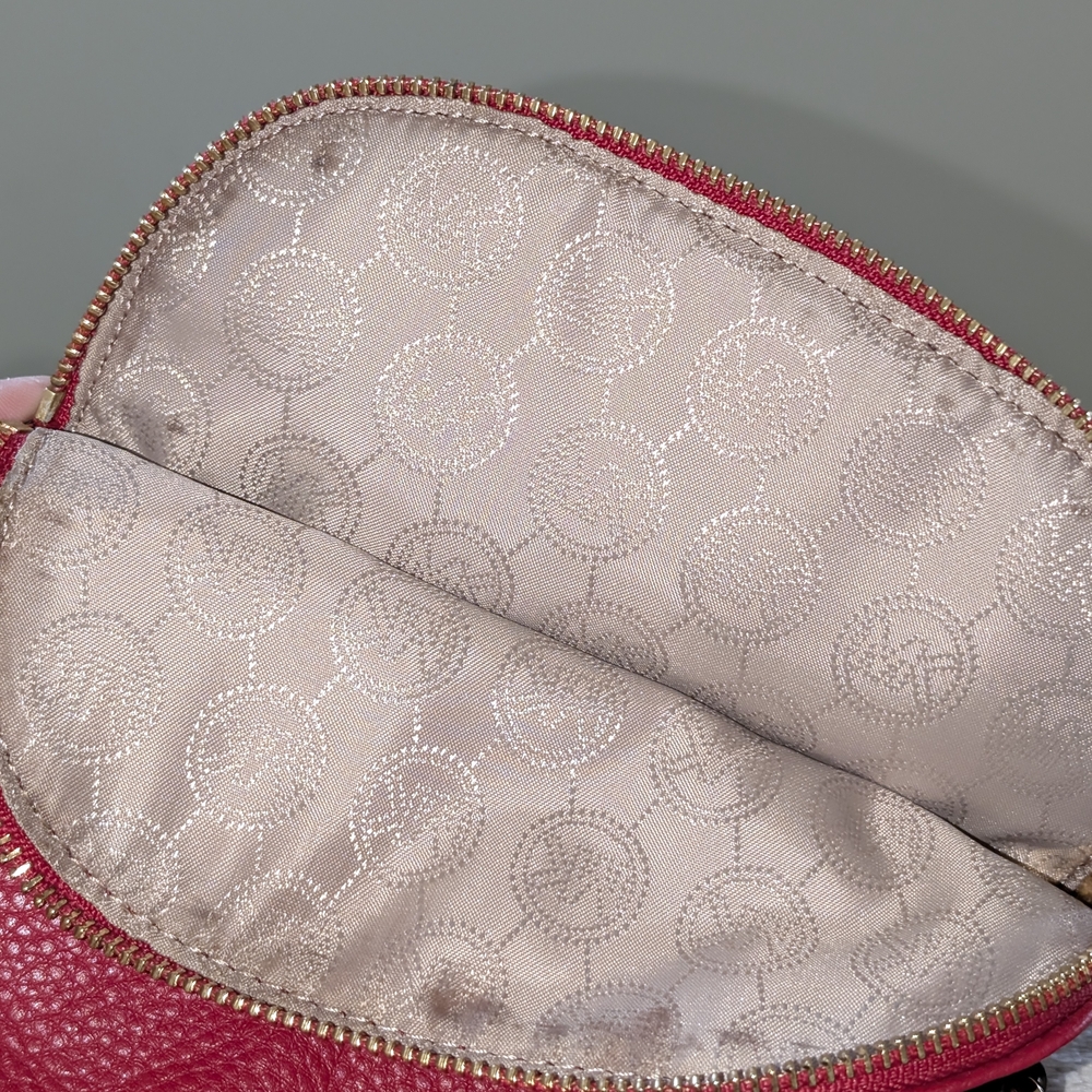 Michael Kors Bedford Red Leather Crossbody Bag - Picture 15 of 15